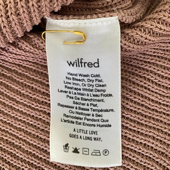 Aritzia Wilfred Size XS Cropped Mock Neck Sweater with Lace Up Arm Detail - Picture 9 of 10